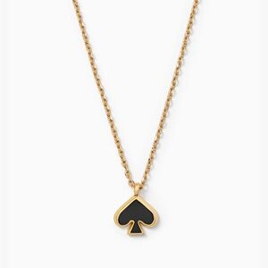 Kate Spade Black Enamel Spade Necklace